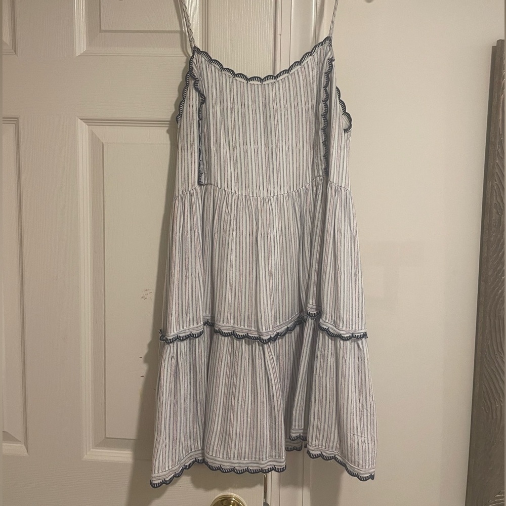 Urban Outfitters Women’s Striped Dress with Navy Trim
